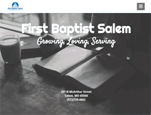 Tablet Screenshot of firstbaptistsalem.org